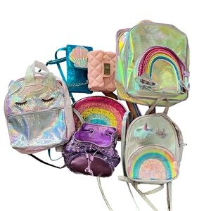 Holographic Rainbow Kids Backpack (Claire’s)